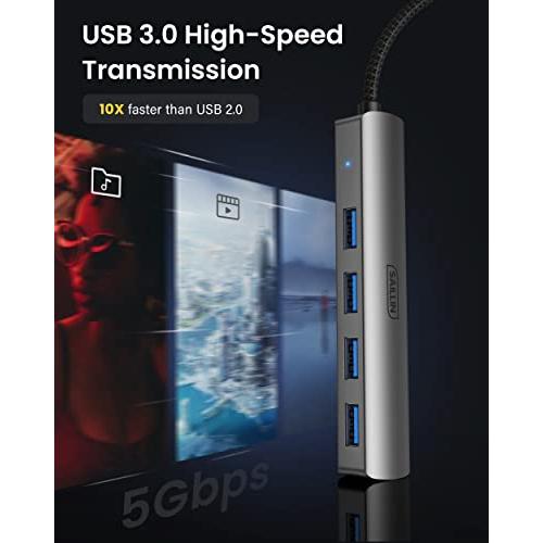 激安セール商品 USB C to USB Hub 4 Ports， SAILLIN Aluminum Type C to USB Adapter 並行輸入品