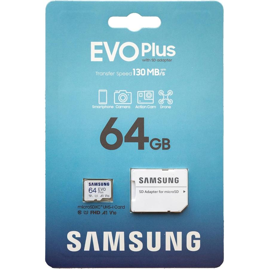 制服 Samsung Micro EVO Plus 64GB SDXC メモリーカード アダプター付き Samsung A22 5G、A　並行輸入
