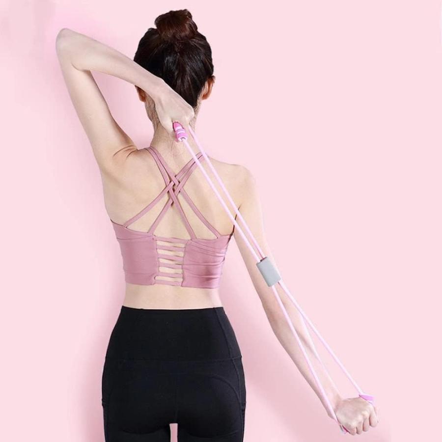 【並行輸入品】2 Pcs Figure 8 Fitness Resistance Band Arm|Back Training Elastic　並行_3