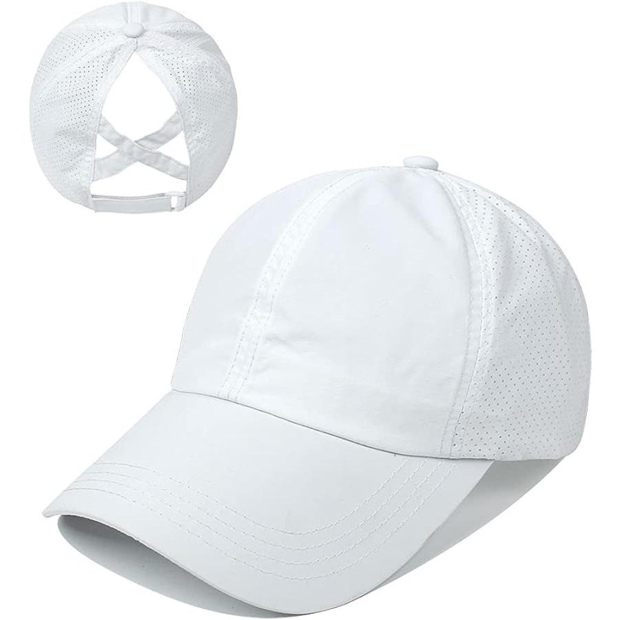 Women's Criss Cross Ponytail Baseball Cap QuickDrying Mesh Baseb