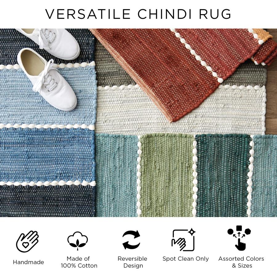 【並行輸入品】DII Chindi Rug Collection， Reversible， Recycled Yarn， Hand Dyed，_9