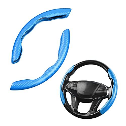 【並行輸入品】ステアリングホイールカバー 2個 セグメントハンドルプロテクター カーボンファイバー製 滑り止め 丈夫なカーアクセサリー ほとんど_1