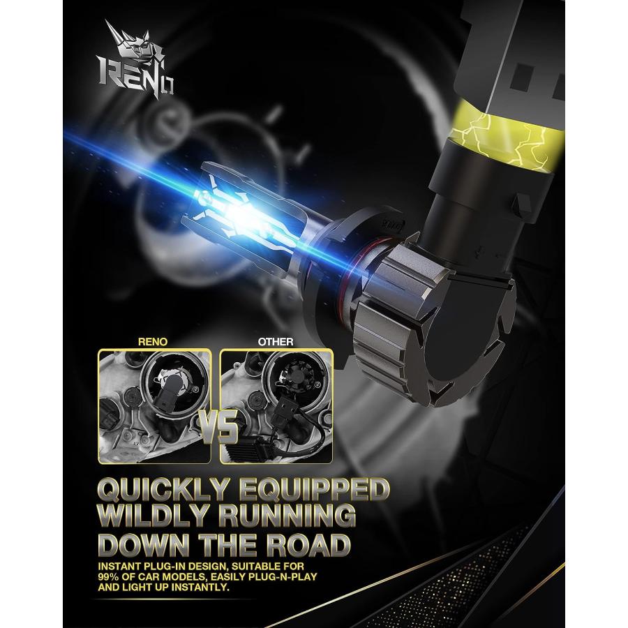 【並行輸入品】RENO 9005 9006 LED ヘッドライト電球 HB3 HB4 ファンレス プラグアンドプレイ コンボ 変換キット 240 並行_5