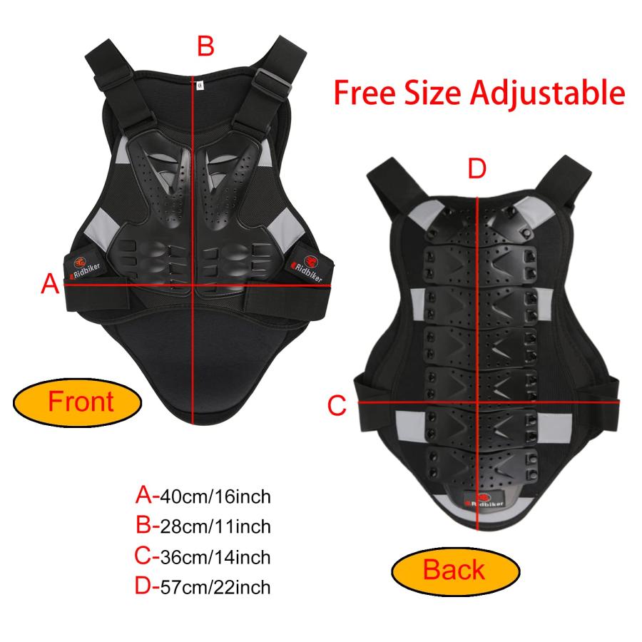 【並行輸入品】Dirt Bike Chest Protector Motocross Body Armor Vest， Motorcycle_3