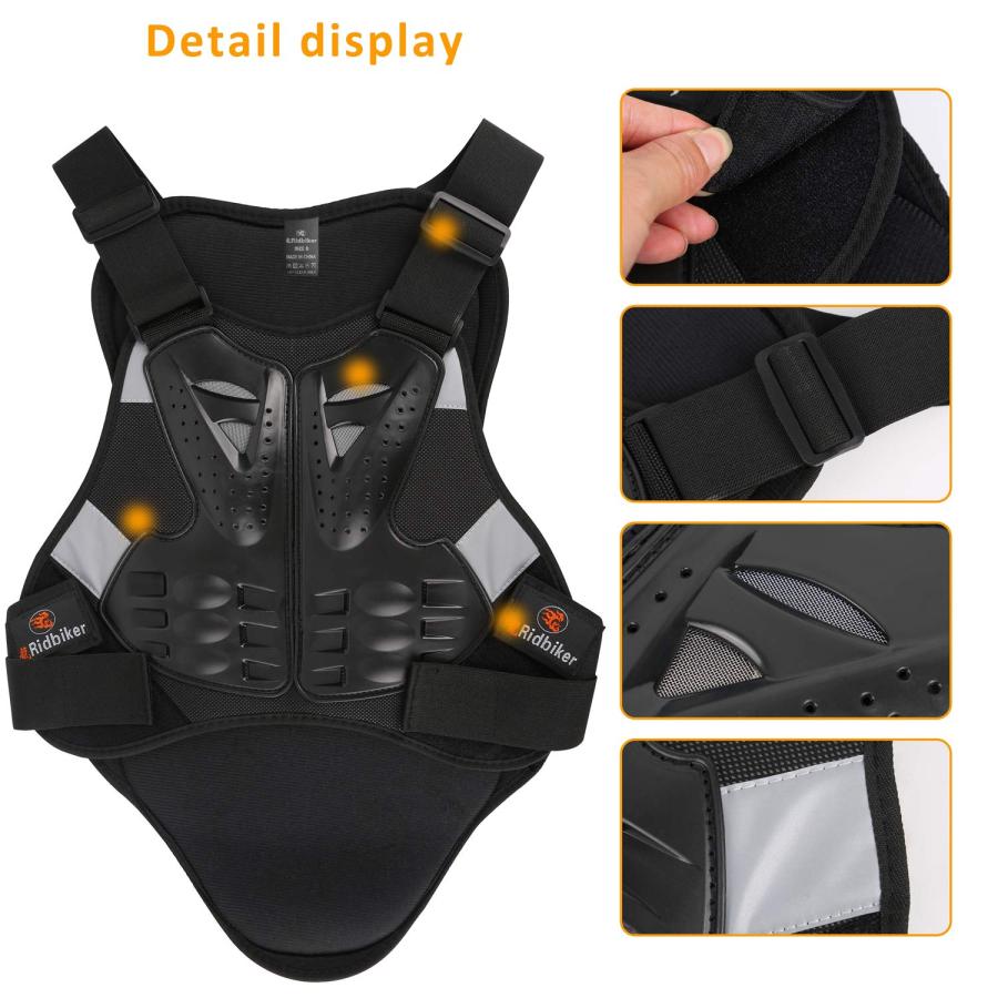 【並行輸入品】Dirt Bike Chest Protector Motocross Body Armor Vest， Motorcycle_6