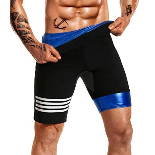 【並行輸入品】DYUAI Sauna Sweat Shorts for Men Compression Pants Athletic Legg