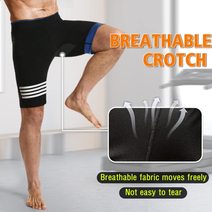 【並行輸入品】DYUAI Sauna Sweat Shorts for Men Compression Pants Athletic Legg