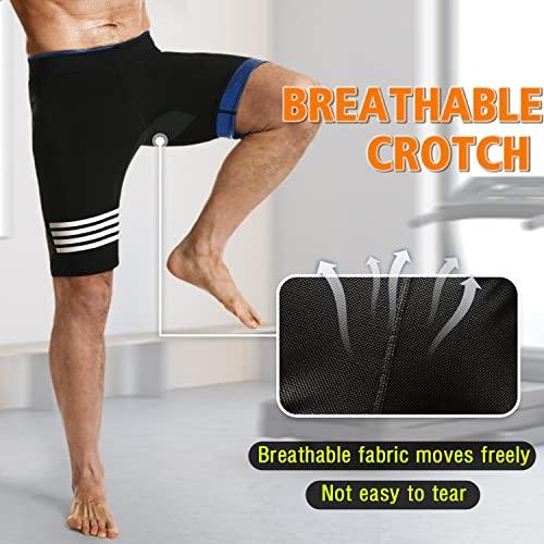 【並行輸入品】DYUAI Sauna Sweat Shorts for Men Compression Pants Athletic Legg