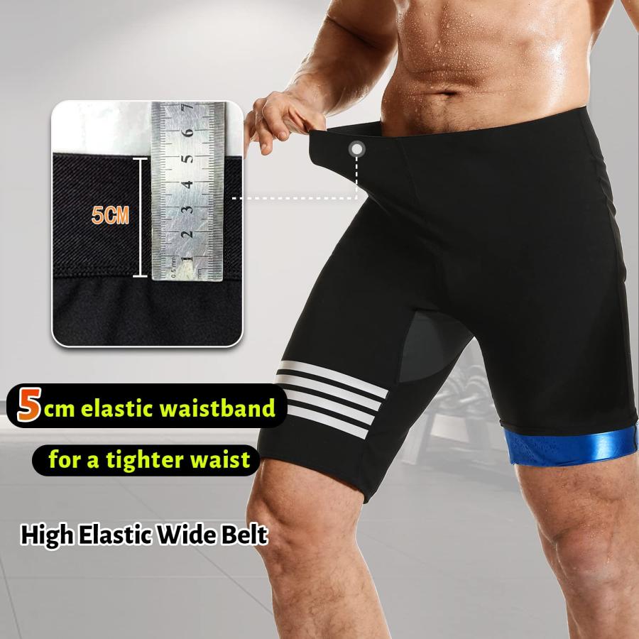 【並行輸入品】DYUAI Sauna Sweat Shorts for Men Compression Pants Athletic Legg