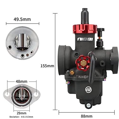 【並行輸入品】ニビキャブレターPE28mm、適合125cc―200ccフランジオートバイエンジン、YAMAHA KAWASAKI スズキアポロダの画像