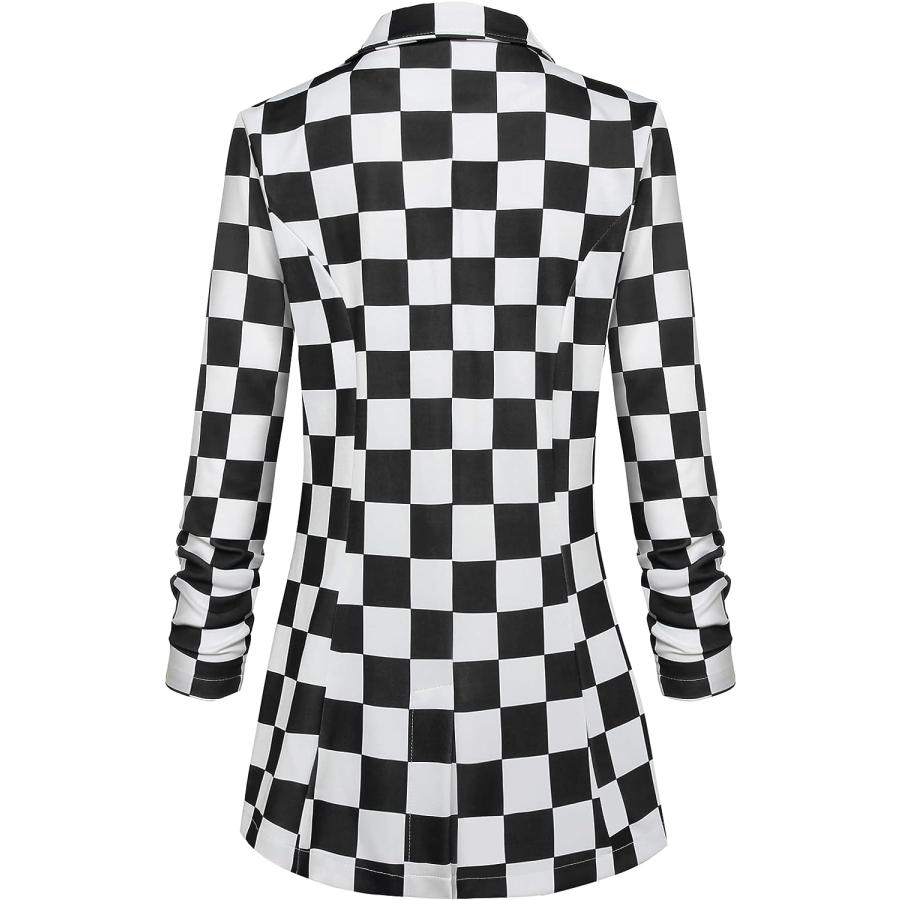 【並行輸入品】Genhoo Plaid Blazer Jackets for Women Long Sleeve Oversized Casua 並行の画像