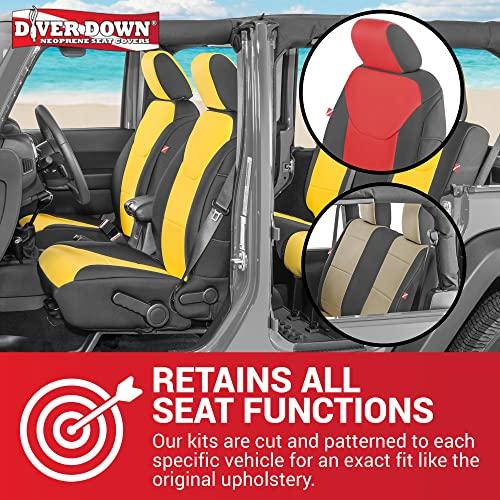 【並行輸入品】Diver Down ネオプレン シートカバーセット   Jeep JK 2007 2018 ラングラー   フロントシートとバッ_4