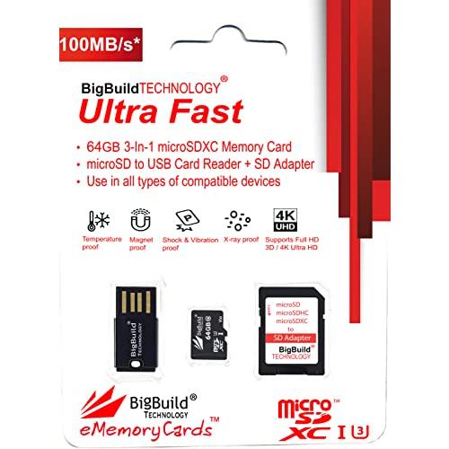 BigBuild Technology 64GB 超高速 100MB/s U3 microSDXC メモリーカード Lenovo  並行輸入品｜import-tabaido｜05