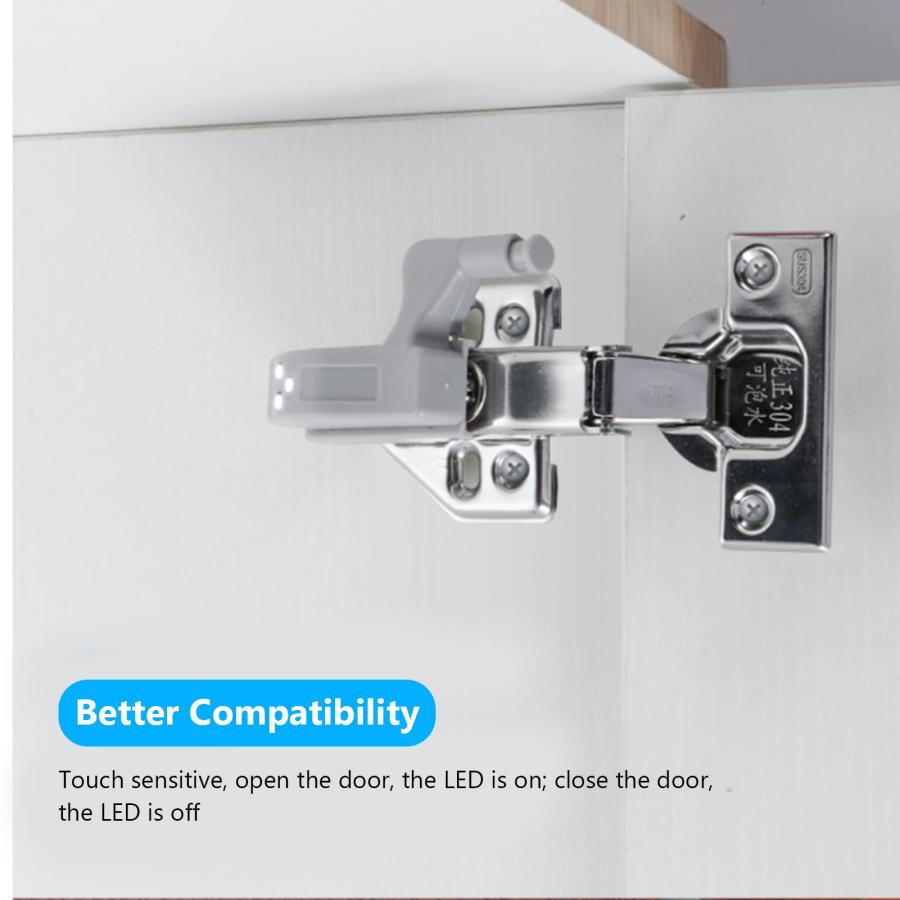 【並行輸入品】Cabinet Hinge LED Sensor Light,Cupboard Closet Modern Night Ligh_6