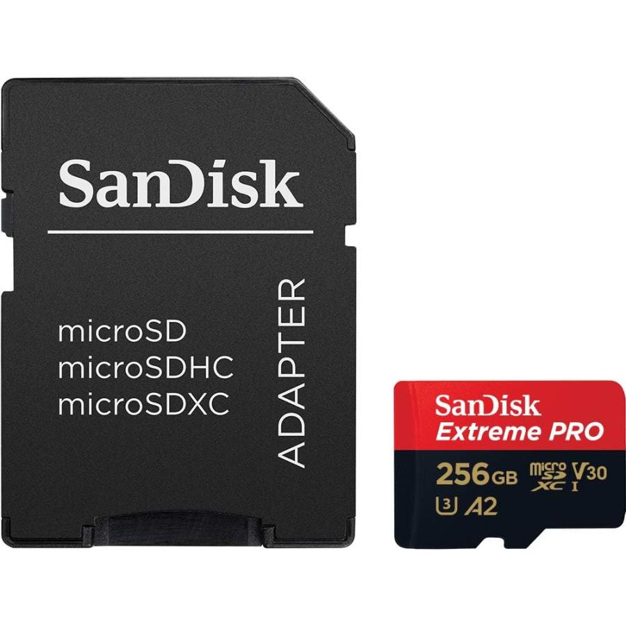 SanDisk Cart o 256GB Extreme PRO  microSD  UHS-I com adaptador C1　並行輸入｜import-tabaido｜03
