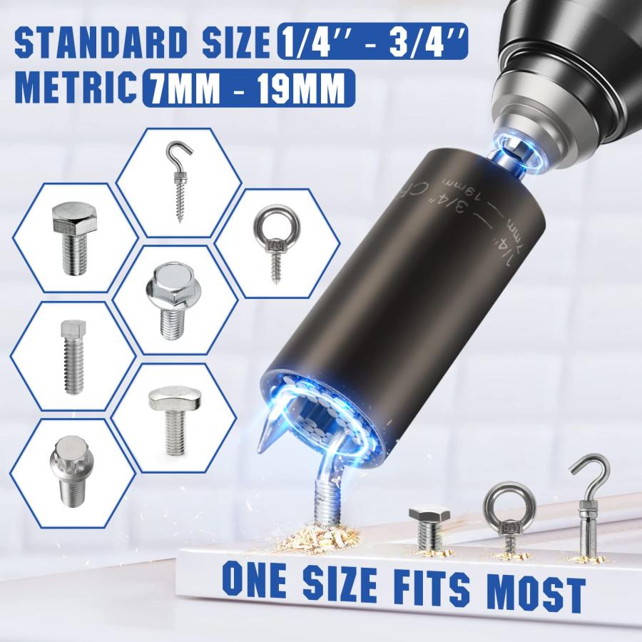 【並行輸入品】Super Universal Socket Gifts for Dad Men Tool Socket Set with_3