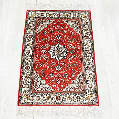 【並行輸入品】Yilong Carpet 2x3ft Silk Handmade Rugs Oriental Persian Area Car_4