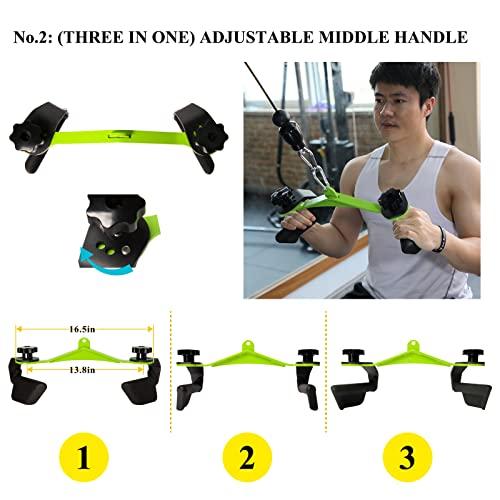 【並行輸入品】YAFITYES 調節可能 ラットプルダウンアタッチメント フィットネスハンドル ホームジムプーリーケーブルローイングマシーングリ | ブランド登録なし | 07