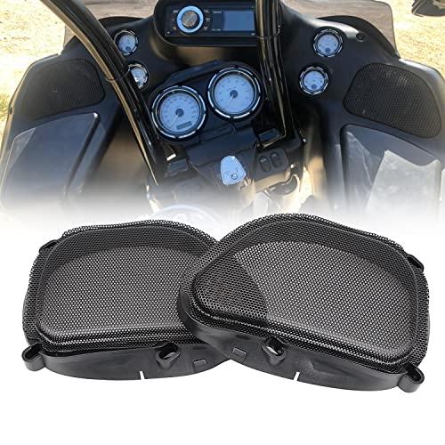 【並行輸入品】XMMT オートバイスピーカーグリル フロントフェアリングスピーカーカバー ハーレーロードグライド FLTRX FLTRK FLT_1