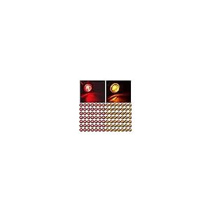 【並行輸入品】100 Pieces 3/4 Inch Round LED Side Marker Lights, 3 LEDs Front Rの画像
