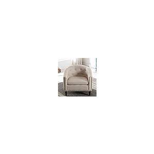 【並行輸入品】Modern Accent Barrel Chair，Upholstered Button Tufted Armchair wi_5