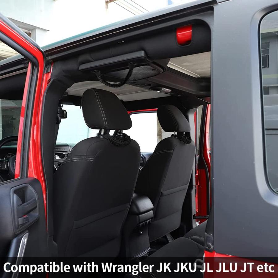【並行輸入品】Sidaqi パラコード グラブハンドル 4個 Wrangler JK JKU JL JLU JTアクセサリー ユニバーサルロール |  | 03