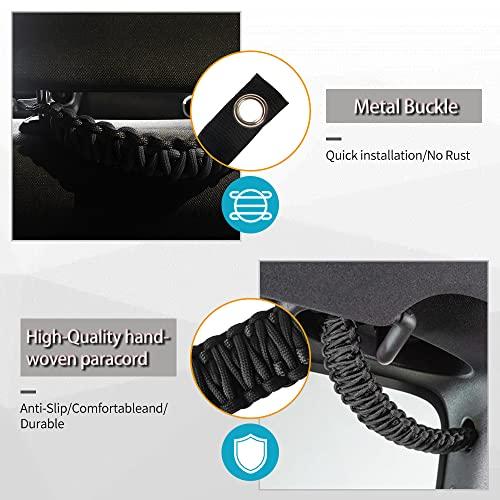 【並行輸入品】Sidaqi パラコード グラブハンドル 4個 Wrangler JK JKU JL JLU JTアクセサリー ユニバーサルロール |  | 07