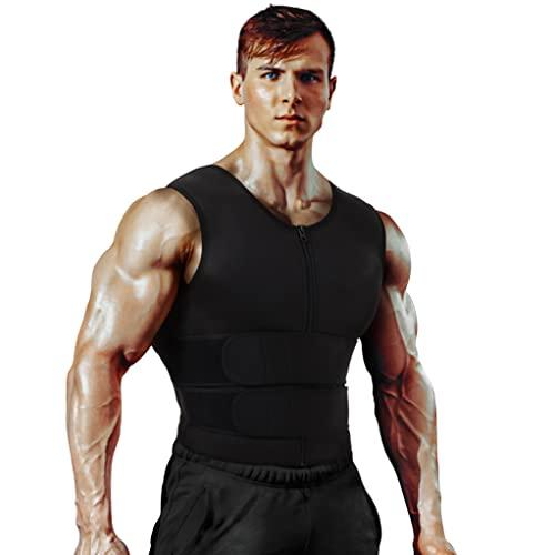 半額クーポン Bakerdani Sauna Vest for Men Waist Trainer Zipper Neoprene Tank 並行輸入品