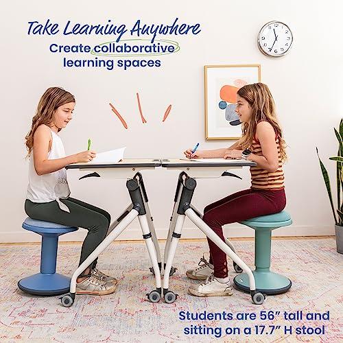 【並行輸入品】ECR4Kids ネスティング学生デスク ポータブルテーブル メープル/グレー ECR4Kids Nesting Student_7