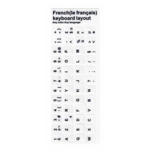 販促セール French Replacement White Color Keyboard Sticker， Eco Friendly Sk 並行輸入品