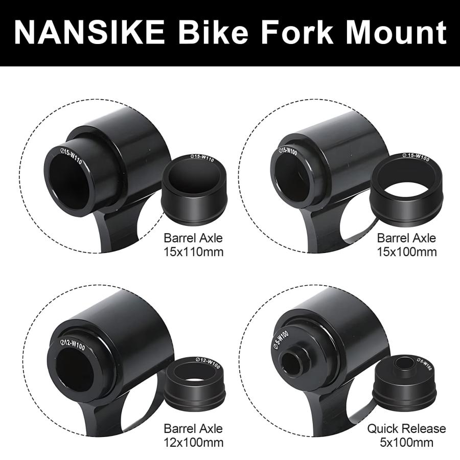 【並行輸入品】NANSIKE (ナンサイク) 自転車フォークマウント 万能自転車ブロック アルミ合金自転車フロントフォーク 自転車ブロックフォーの画像