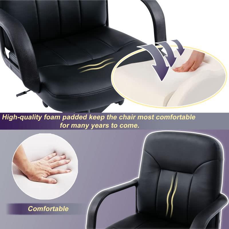 【並行輸入品】MFD LIVING Task Office Chair Mid Back Computer Chair， Swivel Ar_3