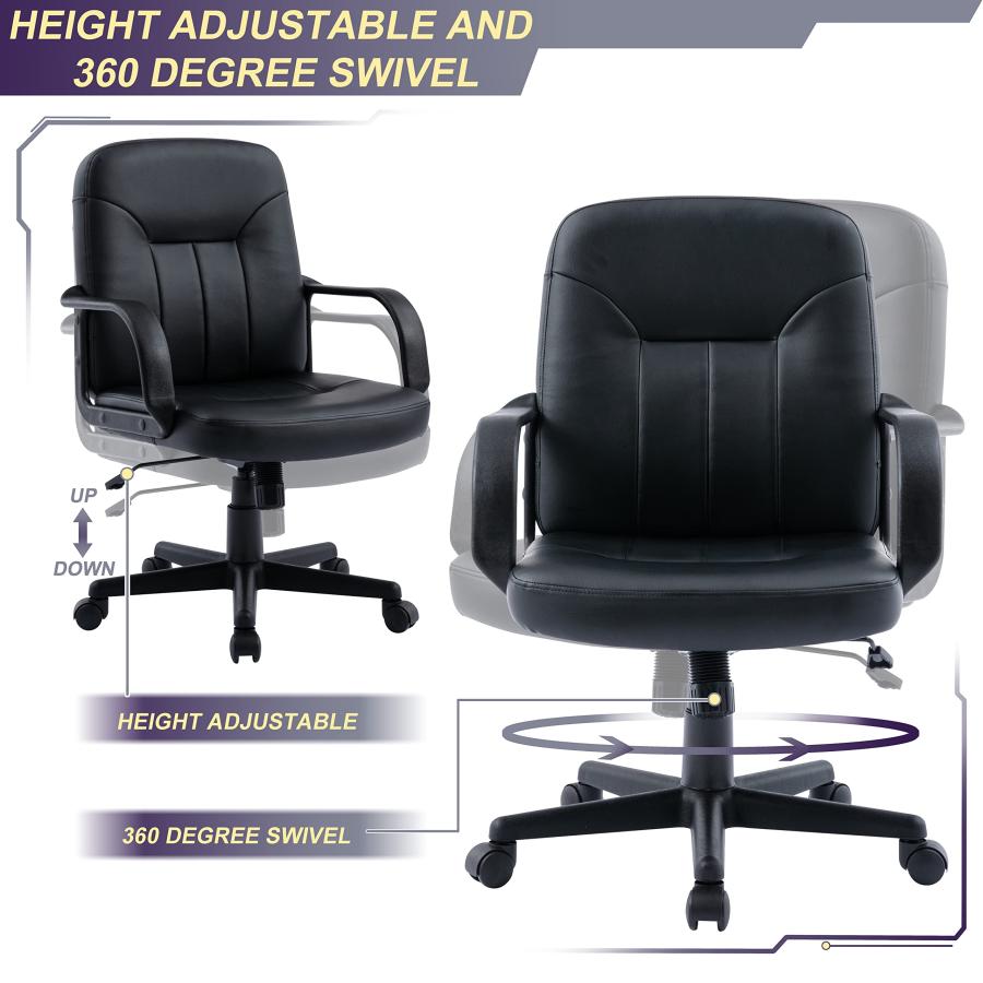 【並行輸入品】MFD LIVING Task Office Chair Mid Back Computer Chair， Swivel Ar_5