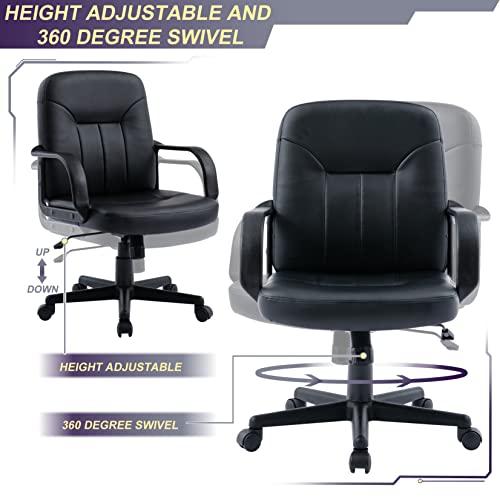 【並行輸入品】MFD LIVING Task Office Chair Mid Back Computer Chair， Swivel Ar_6