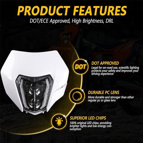 並行輸入品】RAMJET4X4 LED オートバイ ヘッドライト ダートバイク DRL