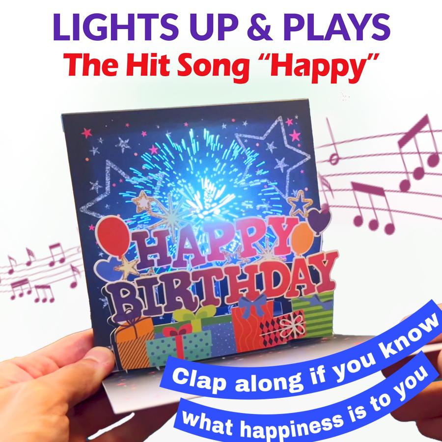 100 Greetings Lights & Music 'Fireworks' Birthday Pop Up Card    並行輸入品｜import-tabaido｜07