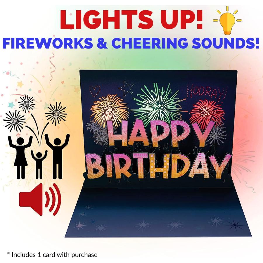 100 GREETINGS Lights & Sounds 'Fireworks & Cheering' Birthday Po 並行輸入品｜import-tabaido｜07