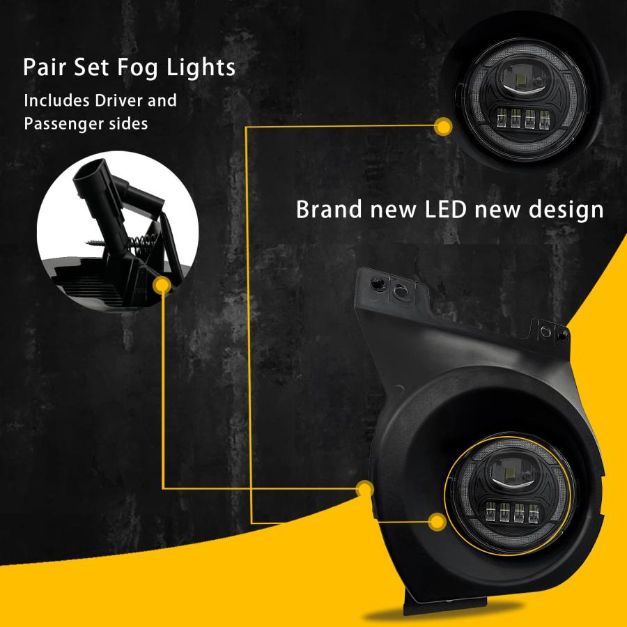 【並行輸入品】LED&DRL フォグランプ 2011 2012 2013 2014 フォード F150に対応 1ペア フロントバンパー ドライビ_9