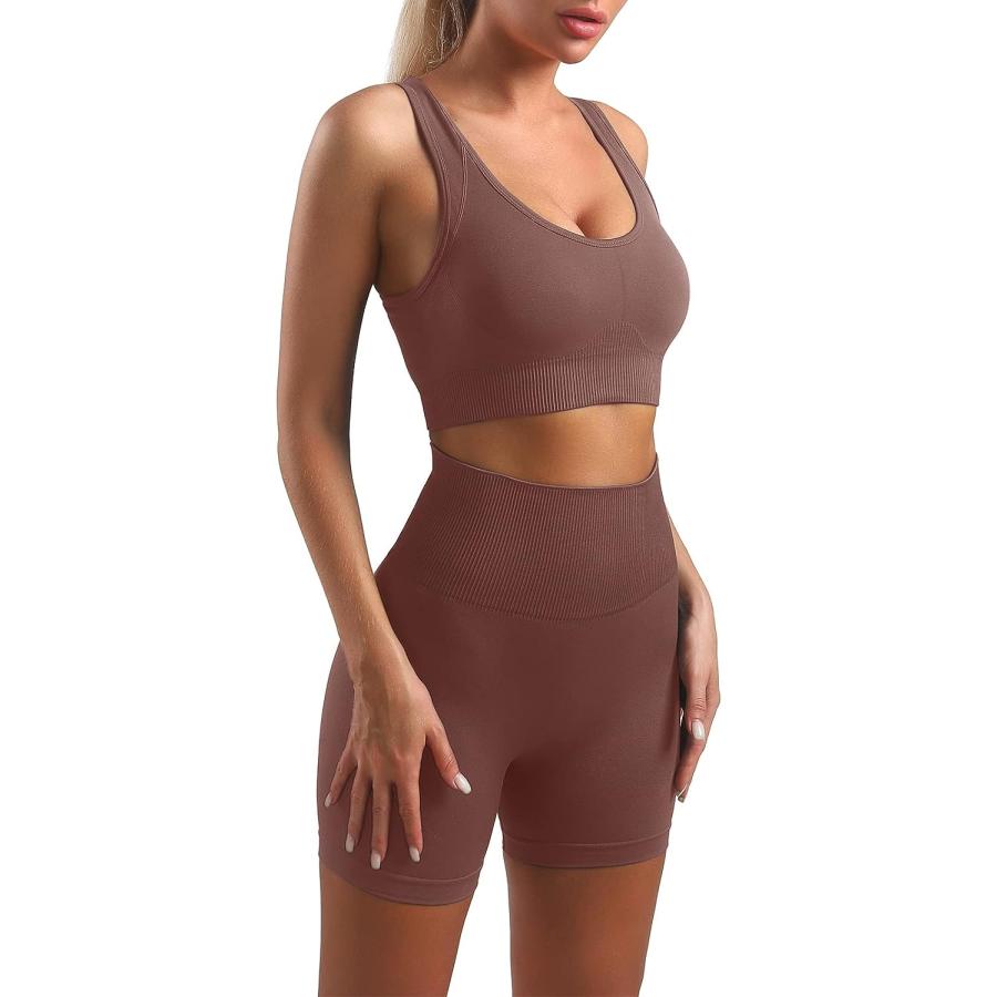 【並行輸入品】Lingdudesign Two Piece Outfits for Women Yoga Workout Sets Top an_1
