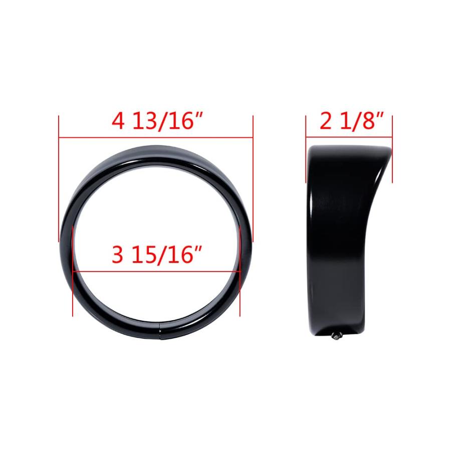 【並行輸入品】Passing Lamp Trim Rings 4.5 Inch Fog Lights Visor Bezel Compatib_3