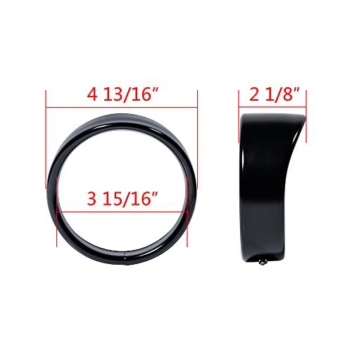 【並行輸入品】Passing Lamp Trim Rings 4.5 Inch Fog Lights Visor Bezel Compatib_4