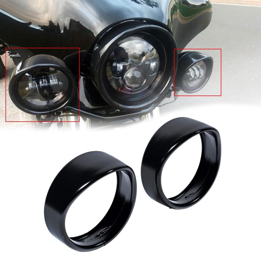【並行輸入品】Passing Lamp Trim Rings 4.5 Inch Fog Lights Visor Bezel Compatib_9