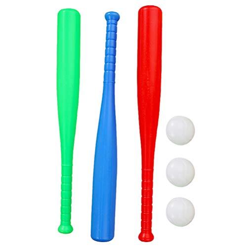【並行輸入品】TOYANDONA 野球バット3点セット ボール3個付き プラスチックバット\u0026ボール 幼児野球セット 初心者向け 男の子/女の子への画像