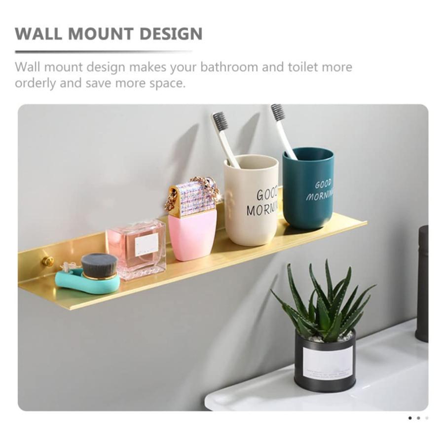 【並行輸入品】LIFKOME Metal Shelving Wall Hanging Shelves Bathroom Floating Shの画像