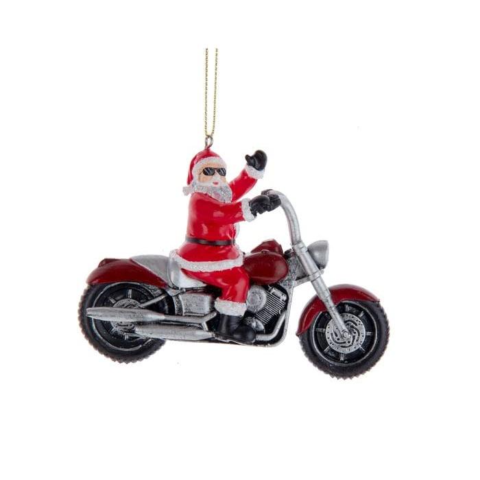 並行輸入品】バイクに乗ったサンタのオーナメント Santa On Motorcycle