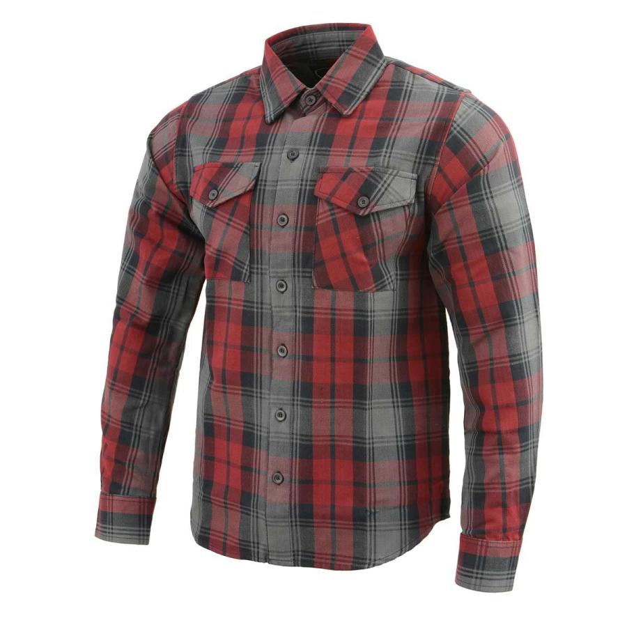 【並行輸入品】Milwaukee Leather MNG11652 Men's Black Grey and Red Long Sleeveの画像