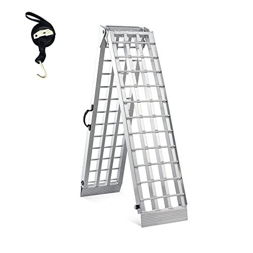 【並行輸入品】KOLO オートバイ用スロープ 耐荷重1500ポンド 長さ90インチ x 幅12インチ アルミニウム折りたたみランプ 軽量ポータブの画像