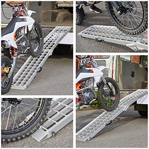 【並行輸入品】KOLO オートバイ用スロープ 耐荷重1500ポンド 長さ90インチ x 幅12インチ アルミニウム折りたたみランプ 軽量ポータブの画像