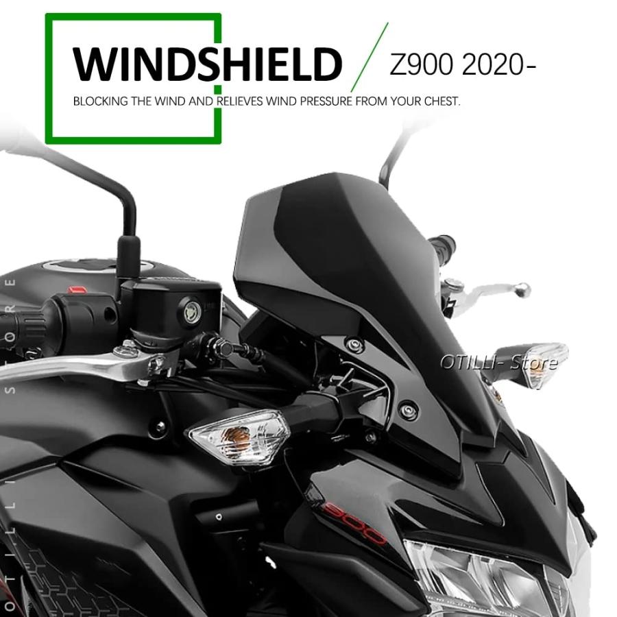 Halifu 2021 2020 KAWASAKI Z900 Z 900 NEW オートバイアクセサリー フロントガラス バッフル 並行輸入品｜import-tabaido｜07