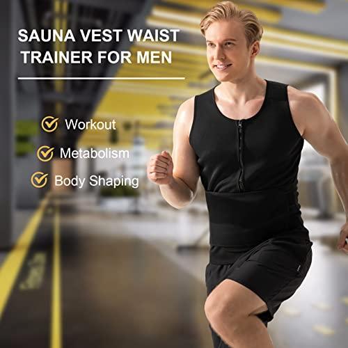 【並行輸入品】Portzon Sweat Vest for Workout for Men Women Waist Trainer Slim